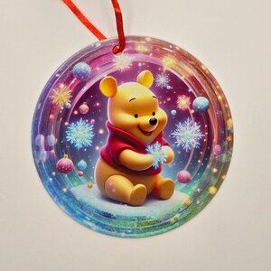 Winne The Pooh Christmas Metal Ornament